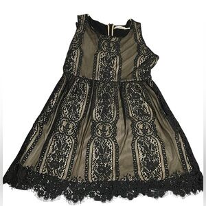 Black‎ lace dress with nude lining